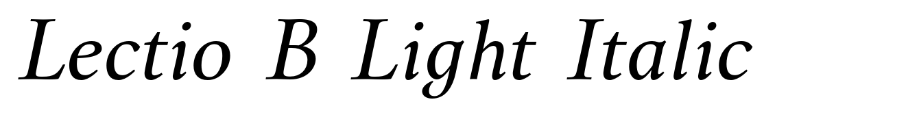 Lectio B Light Italic